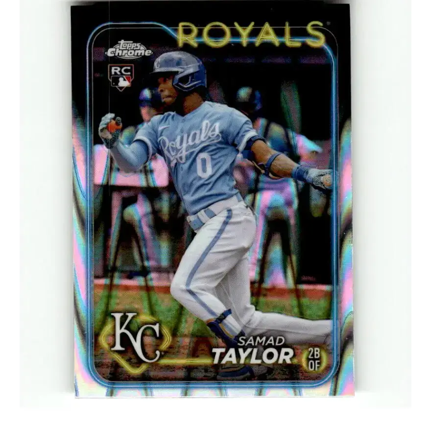 2024 Topps Chrome Refractor RayWave #243 Samad Taylor NM-MT RC Rookie Kansas City Royals Baseball Card