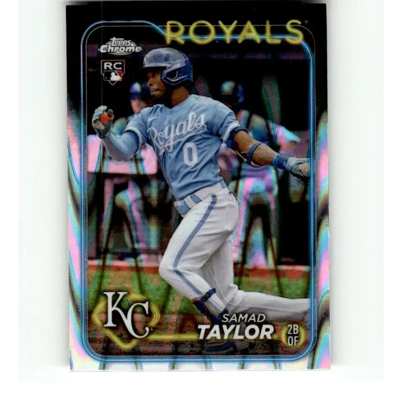 2024 Topps Chrome Refractor RayWave #243 Samad Taylor NM-MT RC Rookie Kansas City Royals Baseball Card - Baseball Card