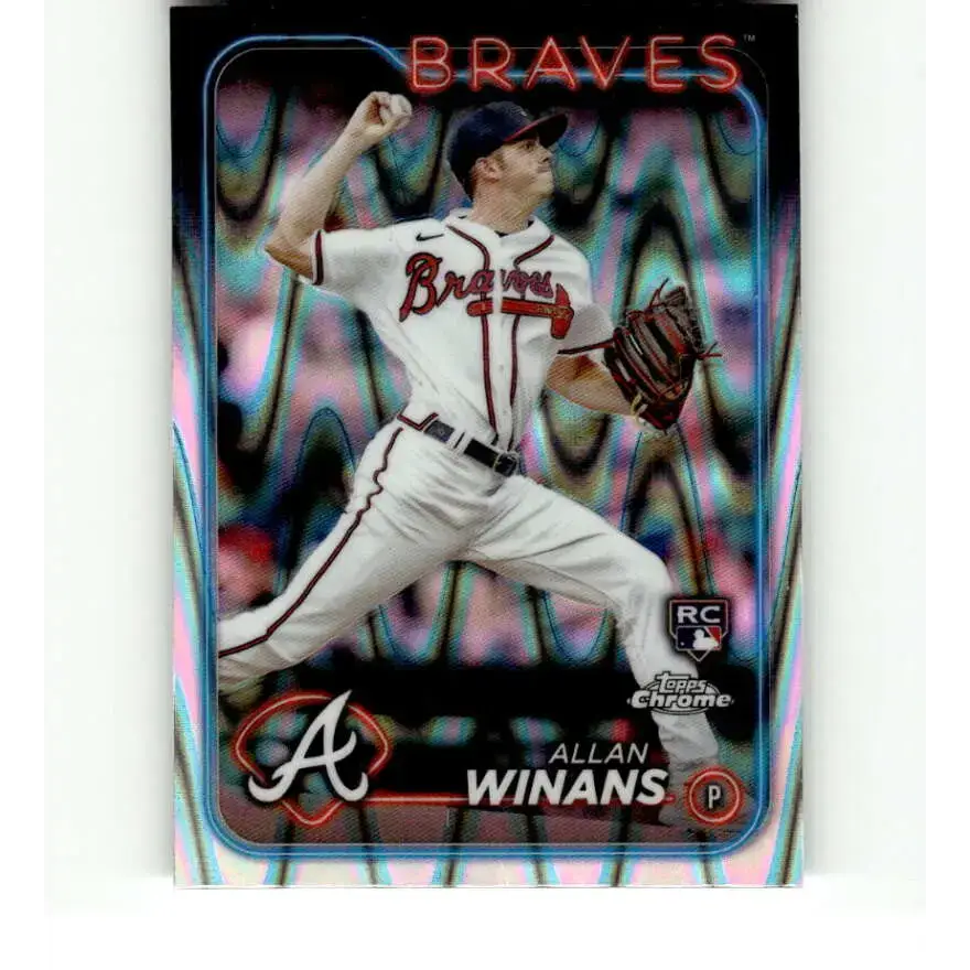 2024 Topps Chrome Refractor RayWave #249 Allan Winans NM-MT RC Rookie Atlanta Braves Baseball Card