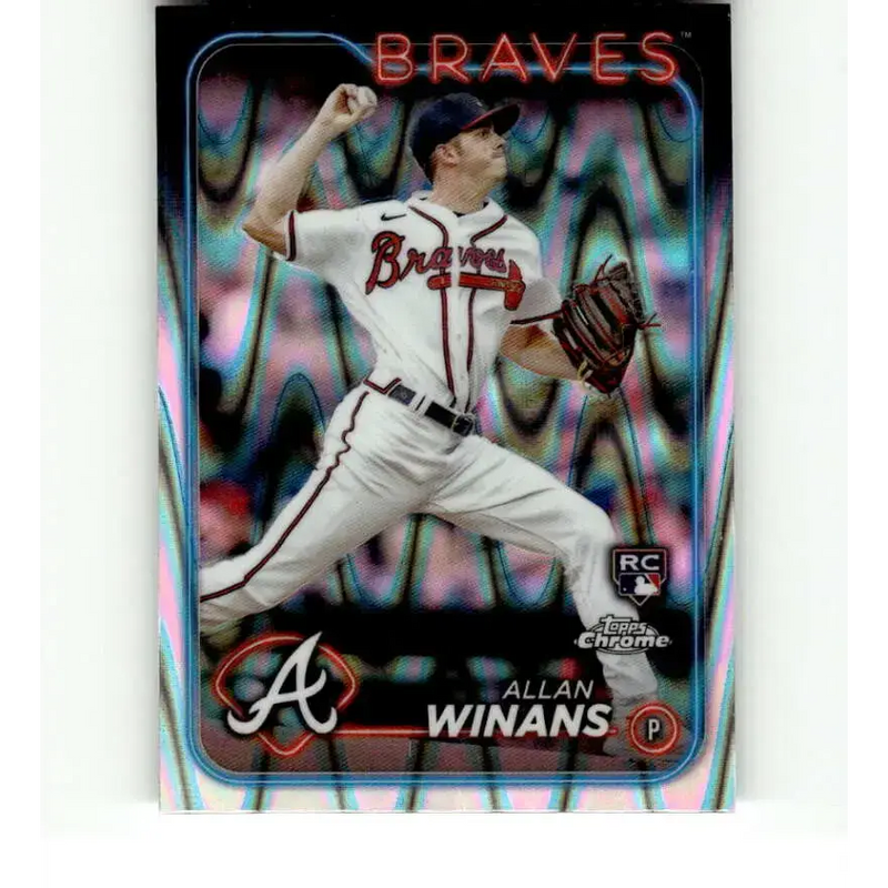 2024 Topps Chrome Refractor RayWave #249 Allan Winans NM-MT RC Rookie Atlanta Braves Baseball Card - Baseball Card