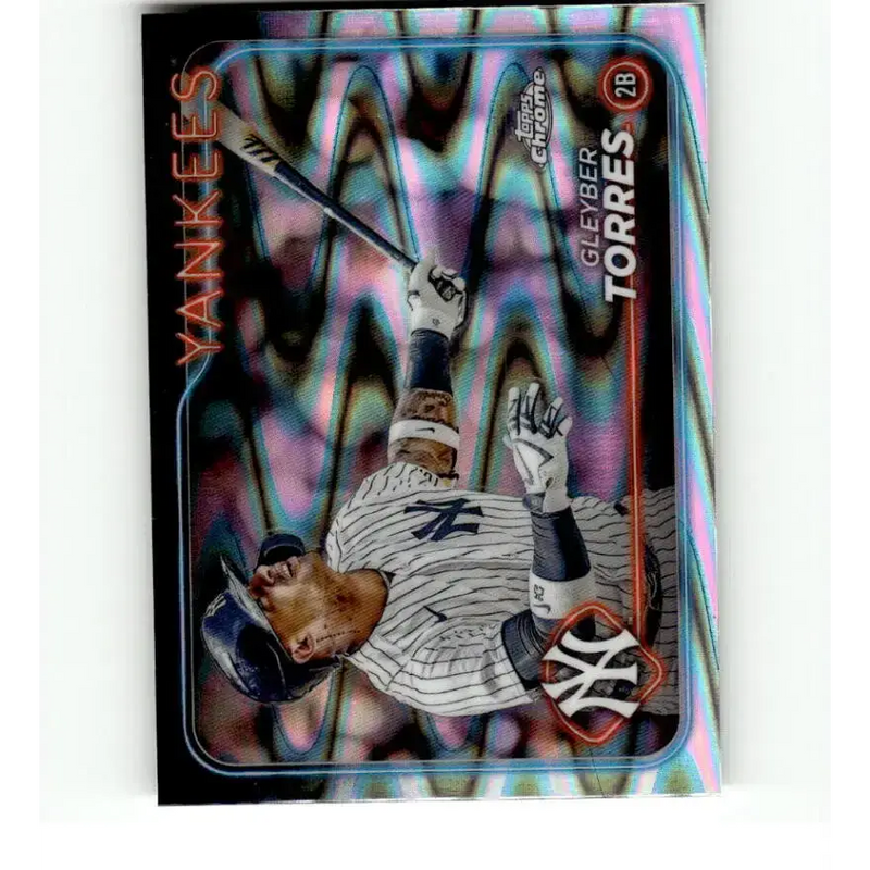 2024 Topps Chrome Refractor RayWave #280 Gleyber Torres NM-MT New York Yankees Baseball Card - Baseball Card Single