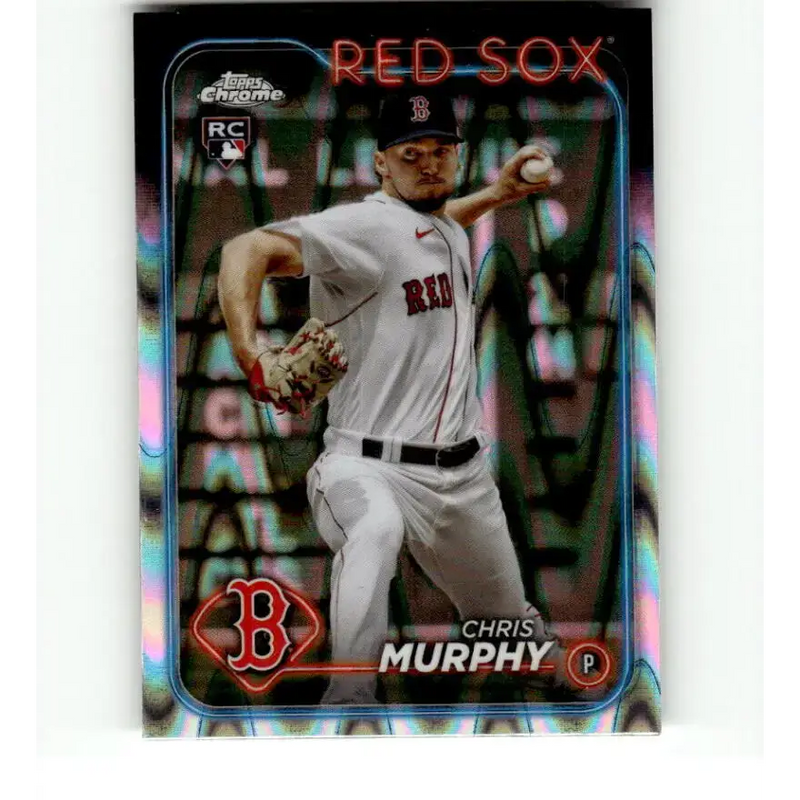 2024 Topps Chrome Refractor RayWave #47 Chris Murphy NM-MT RC Rookie Boston Red Sox Baseball Card - Baseball Card Single