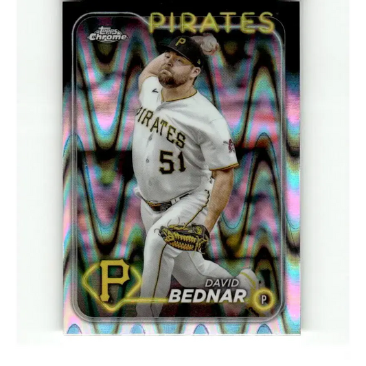 2024 Topps Chrome Refractor RayWave #60 David Bednar NM-MT Pittsburgh Pirates Baseball Card