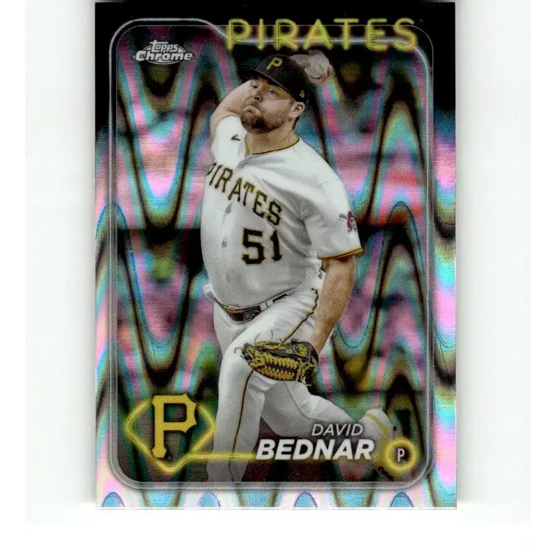 2024 Topps Chrome Refractor RayWave #60 David Bednar NM-MT Pittsburgh Pirates Baseball Card - Baseball Card Single