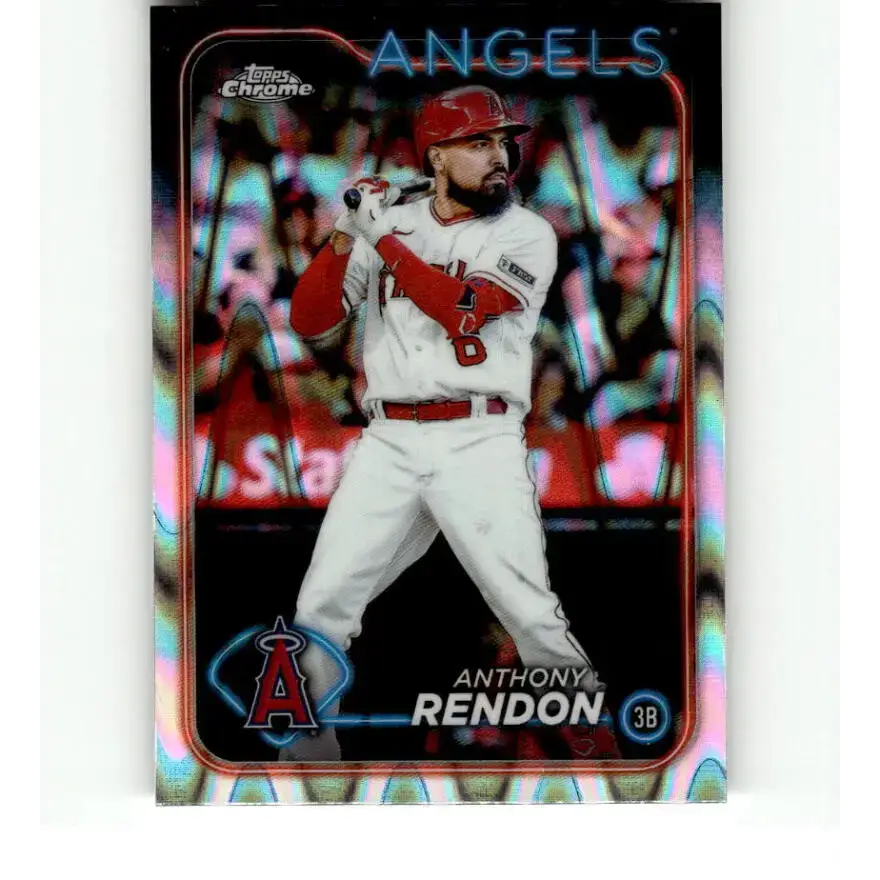 2024 Topps Chrome Refractor RayWave #61 Anthony Rendon NM-MT Los Angeles Angels Baseball Card