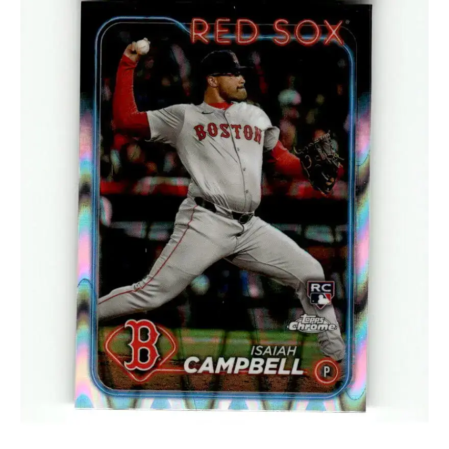 2024 Topps Chrome Refractor RayWave #76 Isaiah Campbell NM-MT RC Rookie Boston Red Sox Baseball Card