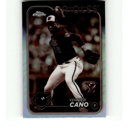 2024 Topps Chrome Refractor Sepia #130 Yennier Cano NM-MT Baltimore Orioles Baseball Card - Baseball Card