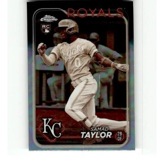 2024 Topps Chrome Refractor Sepia #243 Samad Taylor NM-MT RC Rookie Kansas City Royals Baseball Card - Baseball Card