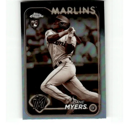 2024 Topps Chrome Refractor Sepia #46 Dane Myers NM-MT RC Rookie Miami Marlins Baseball Card - Baseball Card