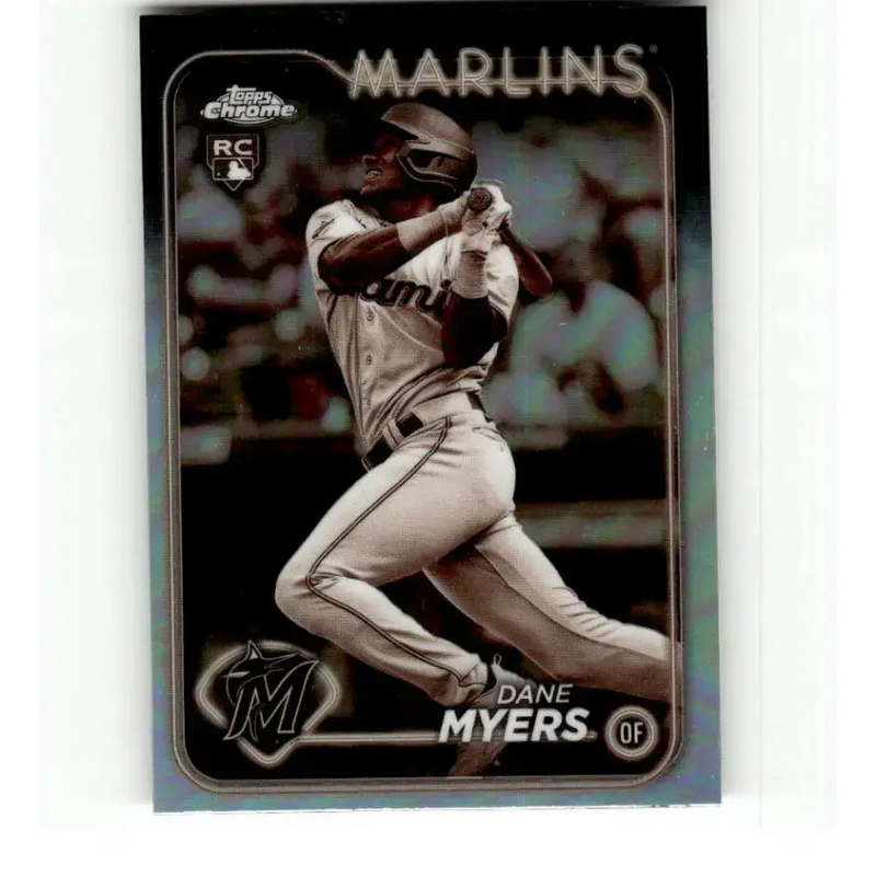 2024 Topps Chrome Refractor Sepia #46 Dane Myers NM-MT RC Rookie Miami Marlins Baseball Card - Baseball Card Single