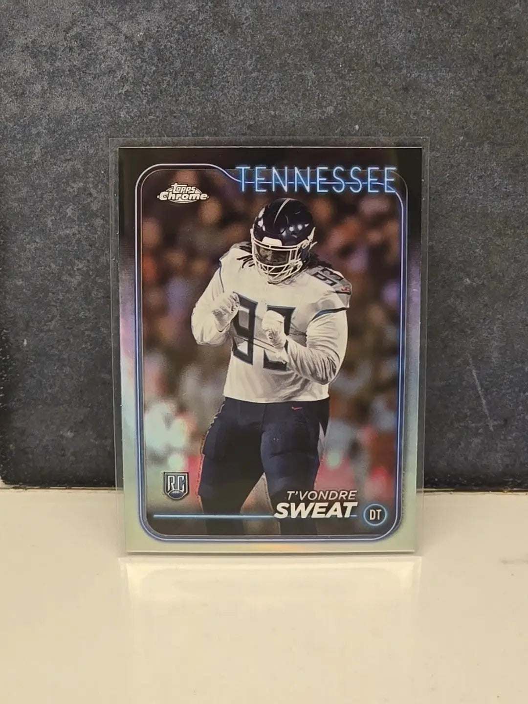 2024 Topps Chrome Refractor T’Vondre Sweat RC Tennessee Titans #266 - Football Card Single