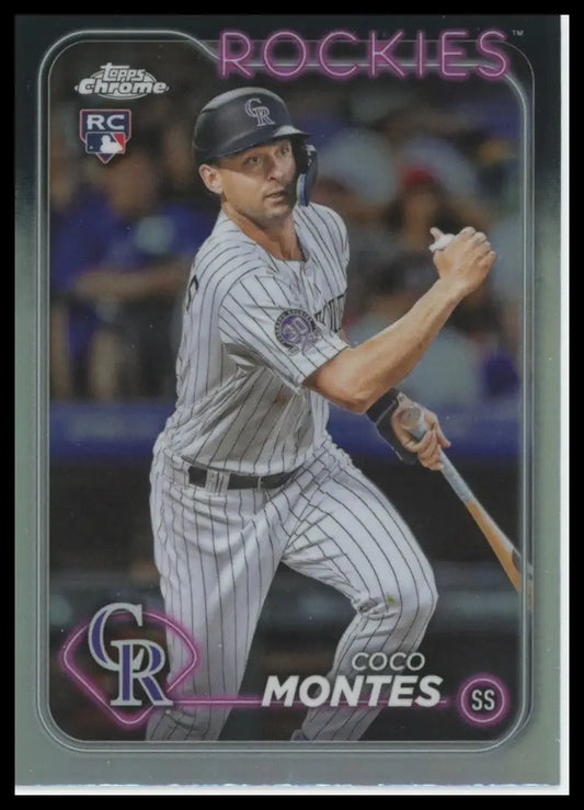 2024 Topps Chrome - Refractors Coco Montes 182 Colorado Rockies NM - Baseball Card Single