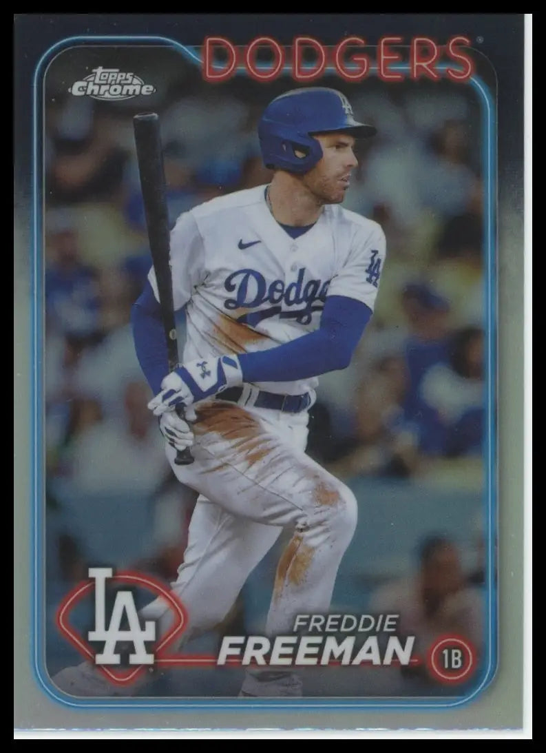 2024 Topps Chrome - Refractors Freddie Freeman 4 Los Angeles Dodgers Baseball NM - Baseball Card Single