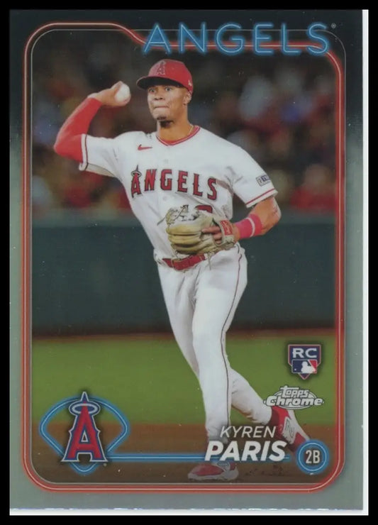 2024 Topps Chrome - Refractors Kyren Paris 151 Los Angeles Angels Baseball NM - Baseball Card Single