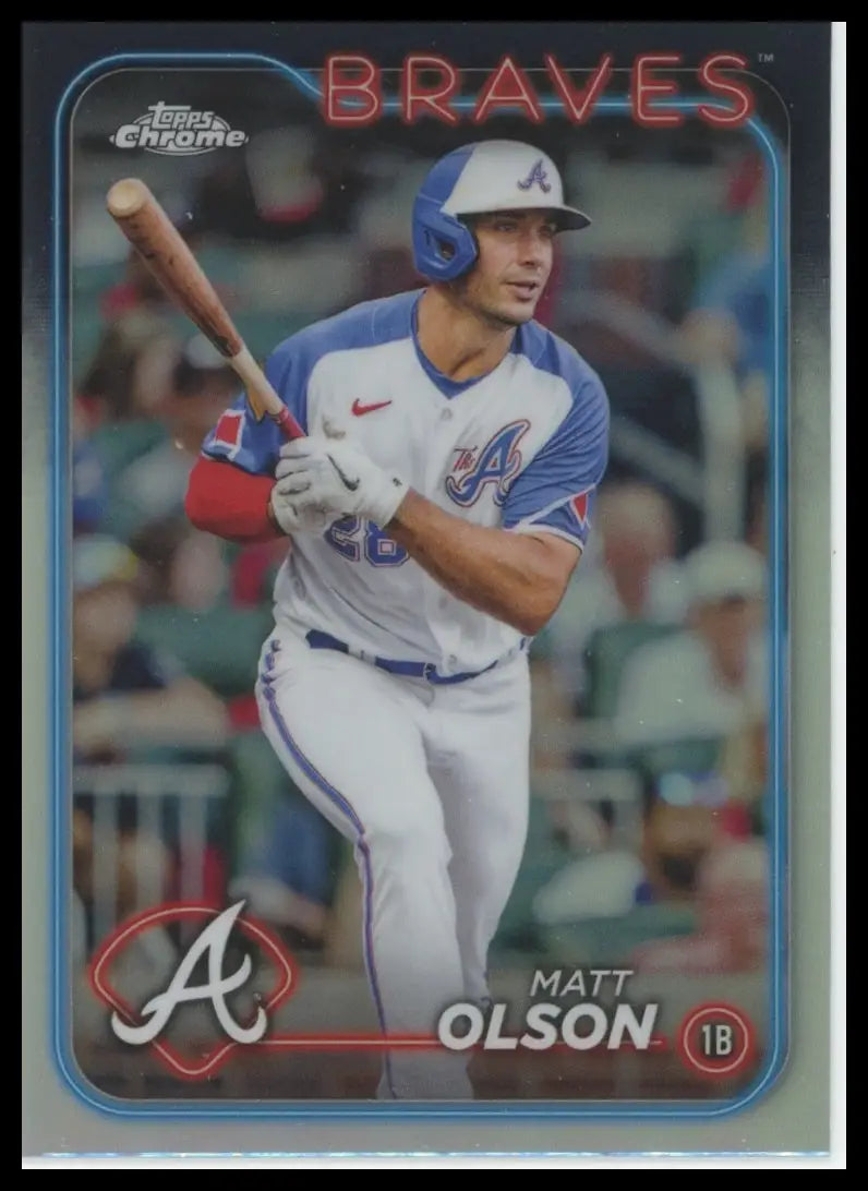 2024 Topps Chrome - Refractors Matt Olson 23 Atlanta Braves NM - Baseball Card Single
