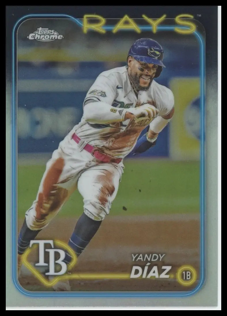 2024 Topps Chrome - Refractors Yandy Díaz 107 Tampa Bay Rays Baseball NM - Baseball Card Single