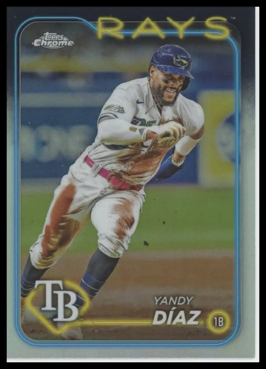 2024 Topps Chrome - Refractors Yandy Díaz 107 Tampa Bay Rays Baseball NM - Baseball Card Single