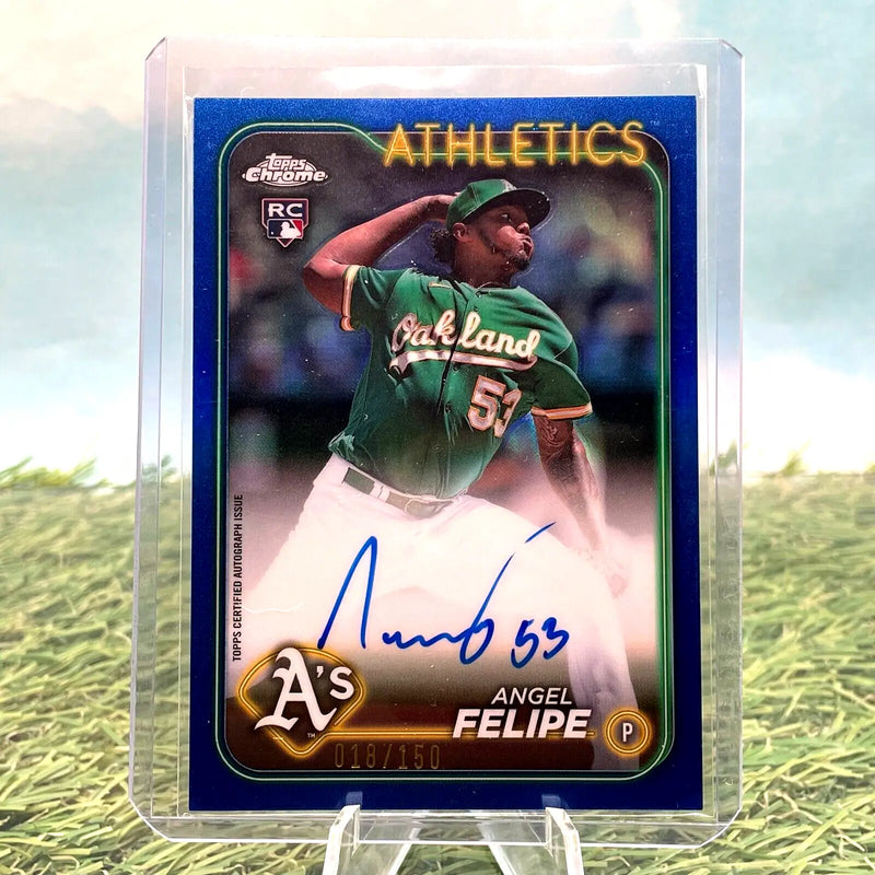 2024 Topps Chrome- Rookie Autographs Blue- Angel Felipe -RC Auto /150