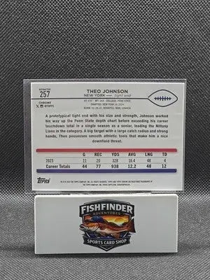 2024 Topps Chrome - Rookies Theo Johnson #257 Refractor (RC) - Football Card Single