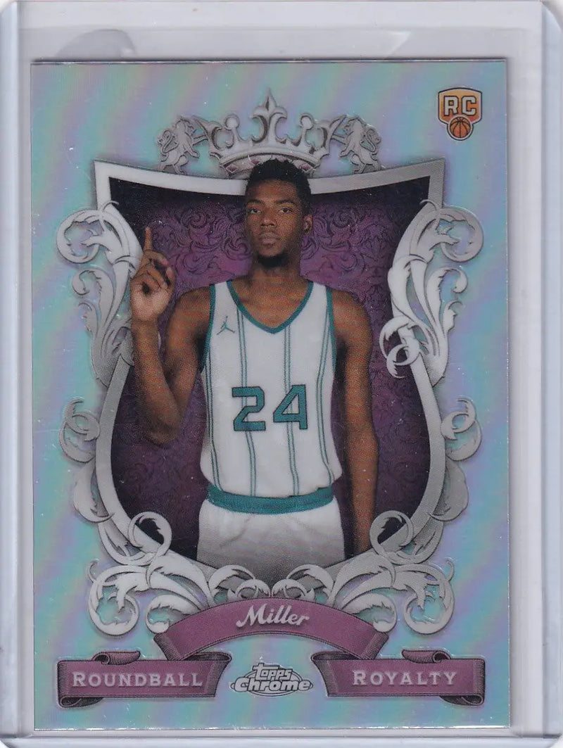 2024 TOPPS CHROME #RR-27 BRANDON MILLER ROUNDBALL REFRACTOR- CHARLOTTE HORNETS - Basketball Card Single