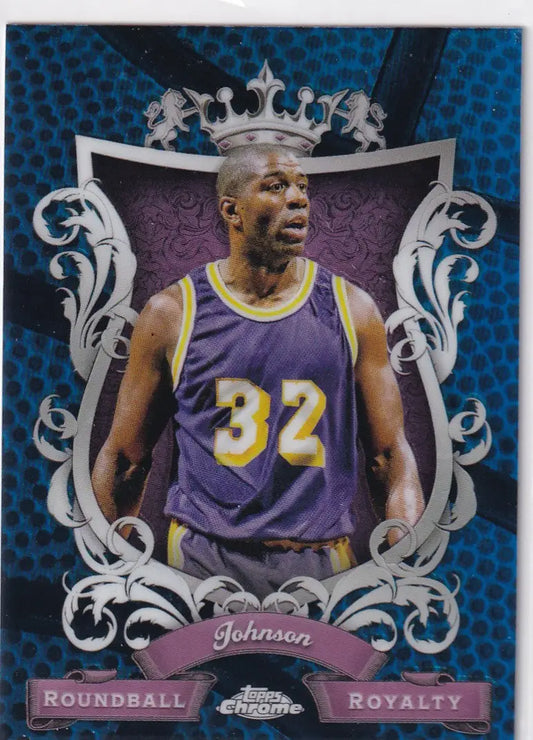 2024 TOPPS CHROME #RR-5 MAGIC JOHNSON BLUE HOLO- LOS ANGELES LAKERS - Basketball Card Single
