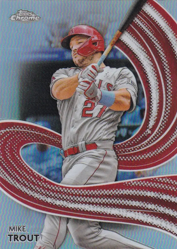 2024 TOPPS CHROME #S-1 MIKE TROUT REFRACTOR- ANGELS - Baseball Card Single