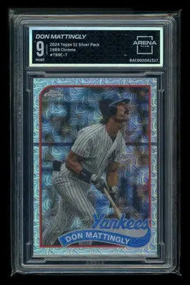 2024 Topps Chrome Silver Pack 1989 Don Mattingly #T89C-7 Mojo Refractor AC 9 - Baseball Card Single