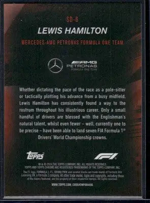 2024 Topps Chrome Speed Demons Lewis Hamilton #SD-6 Racing - Racing Card Single