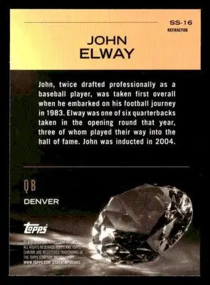 2024 Topps Chrome #SS-16 John Elway Sunday Swag Refractor - Football Card Single