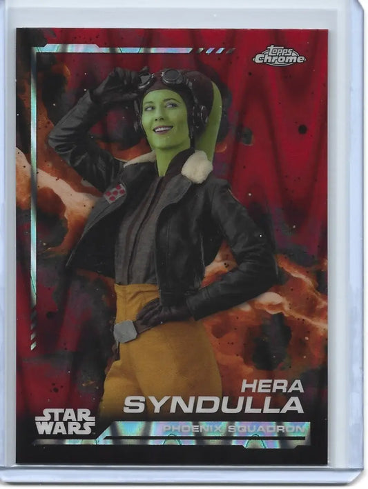 2024 Topps Chrome Star Wars Red Wave HERA SYNDULLA No. 2! j-6 - Star Wars Card Single