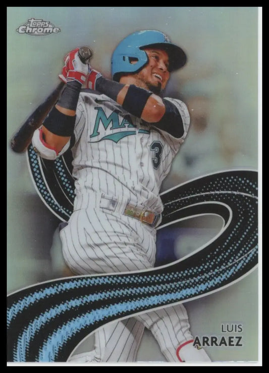 2024 Topps Chrome - Strokes Luis Arraez S-11 Miami Marlins NM - Baseball Card Single