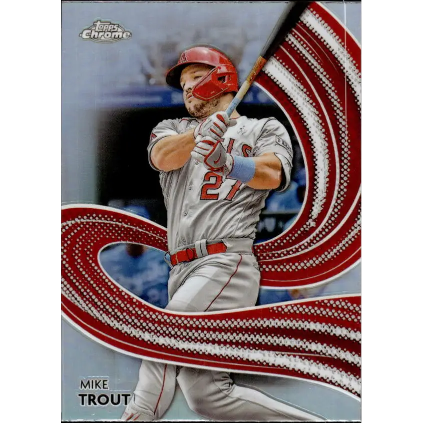 2024 Topps Chrome Strokes Refractor #S-1 Mike Trout NM-MT Los Angeles Angels Baseball Card