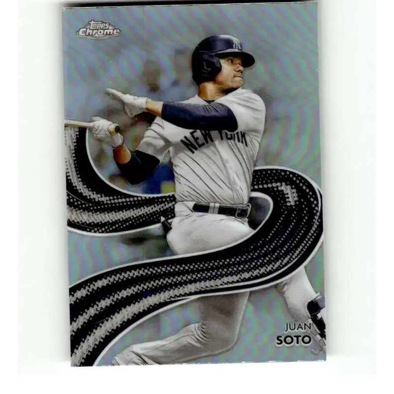 2024 Topps Chrome Strokes Refractor #S-14 Juan Soto NM-MT New York Yankees Baseball Card - Baseball Card Single