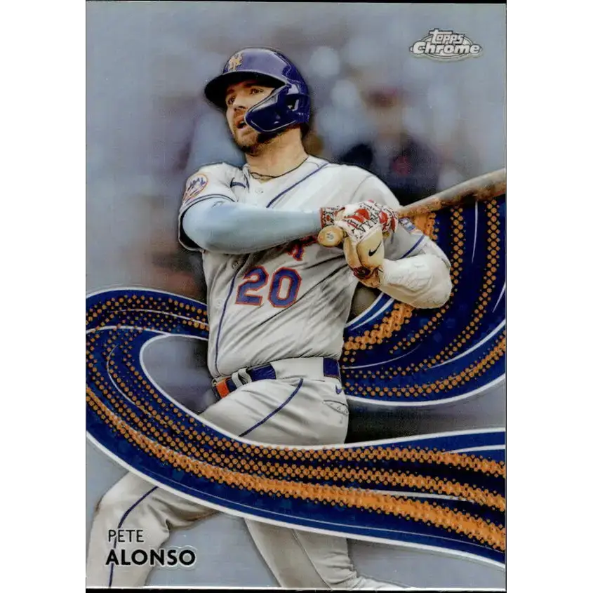 2024 Topps Chrome Strokes Refractor #S-17 Pete Alonso NM-MT New York Mets Baseball Card - Baseball Card Single