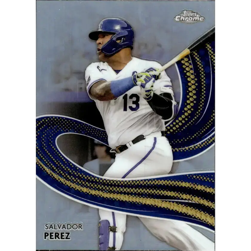 2024 Topps Chrome Strokes Refractor #S-19 Salvador Perez NM-MT Kansas City Royals Baseball Card - Baseball Card Single