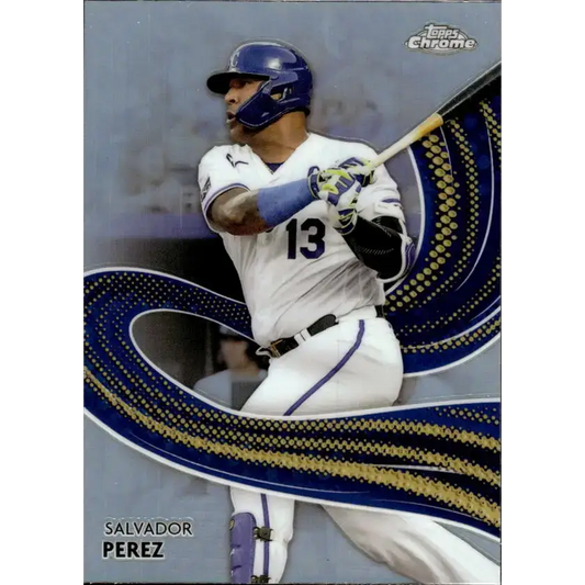 2024 Topps Chrome Strokes Refractor #S-19 Salvador Perez NM-MT Kansas City Royals Baseball Card - Baseball Card Single