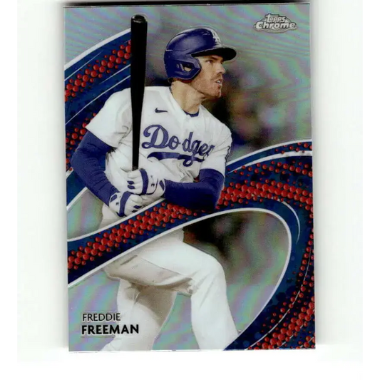 2024 Topps Chrome Strokes Refractor #S-4 Freddie Freeman NM-MT Los Angeles Dodgers Baseball Card - Baseball Card Single