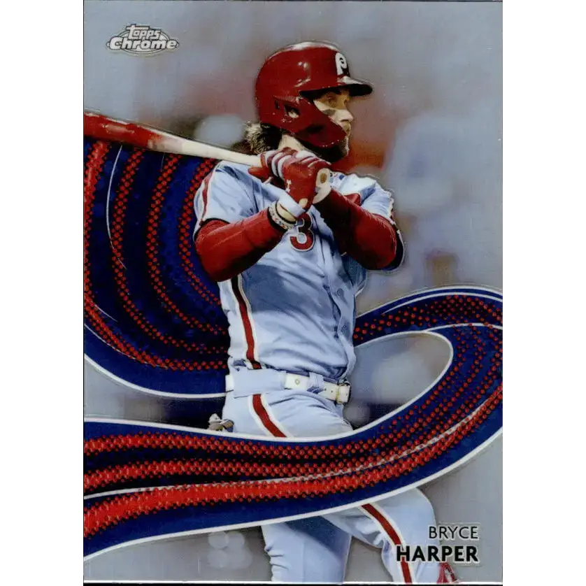 2024 Topps Chrome Strokes Refractor #S-6 Bryce Harper NM-MT Philadelphia Phillies Baseball Card - Baseball Card Single