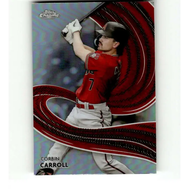 2024 Topps Chrome Strokes Refractor #S-9 Corbin Carroll NM-MT Arizona Diamondbacks Baseball Card - Baseball Card Single