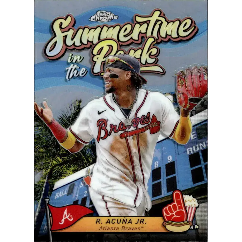 2024 Topps Chrome Summertime in the Park Refractor #SITP-5 Ronald Acuna Jr. NM-MT Atlanta Braves Baseball Card