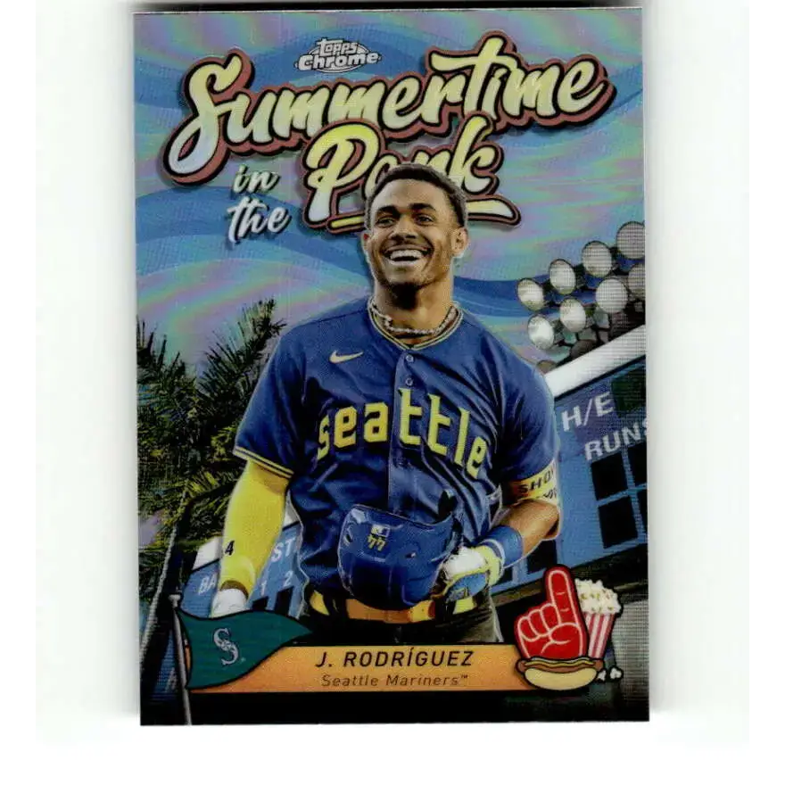2024 Topps Chrome Summertime in the Park Refractor #SITP-7 Julio Rodriguez NM-MT Seattle Mariners Baseball Card