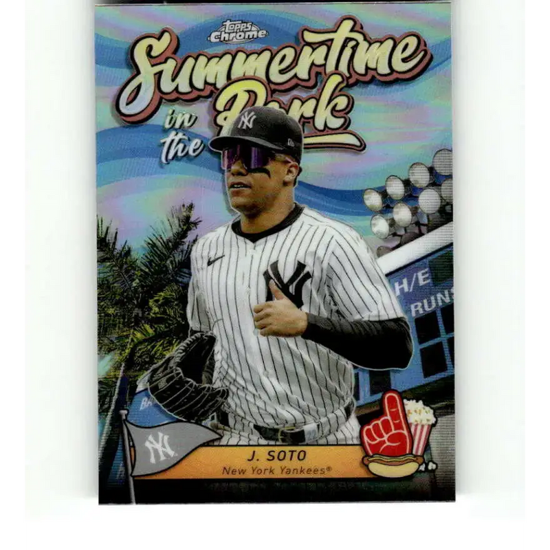 2024 Topps Chrome Summertime in the Park Refractor #SITP-9 Juan Soto NM-MT New York Yankees Baseball Card - Baseball