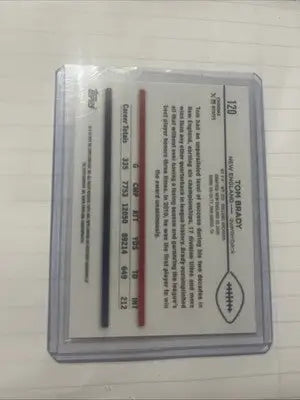 2024 Topps Chrome Tom Brady Refractor #120 - New England Patriots - Football Card Single