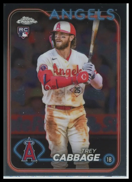 2024 Topps Chrome Trey Cabbage RC 226 Los Angeles Angels Baseball NM - Baseball Card Single