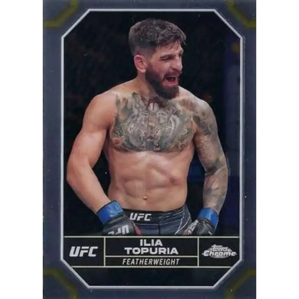 2024 Topps Chrome UFC #77 Ilia Topuria NM-MT MMA Card - UFC/MMA Card Single