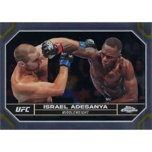 2024 Topps Chrome UFC #81 Israel Adesanya NM-MT MMA Card - UFC/MMA Card Single