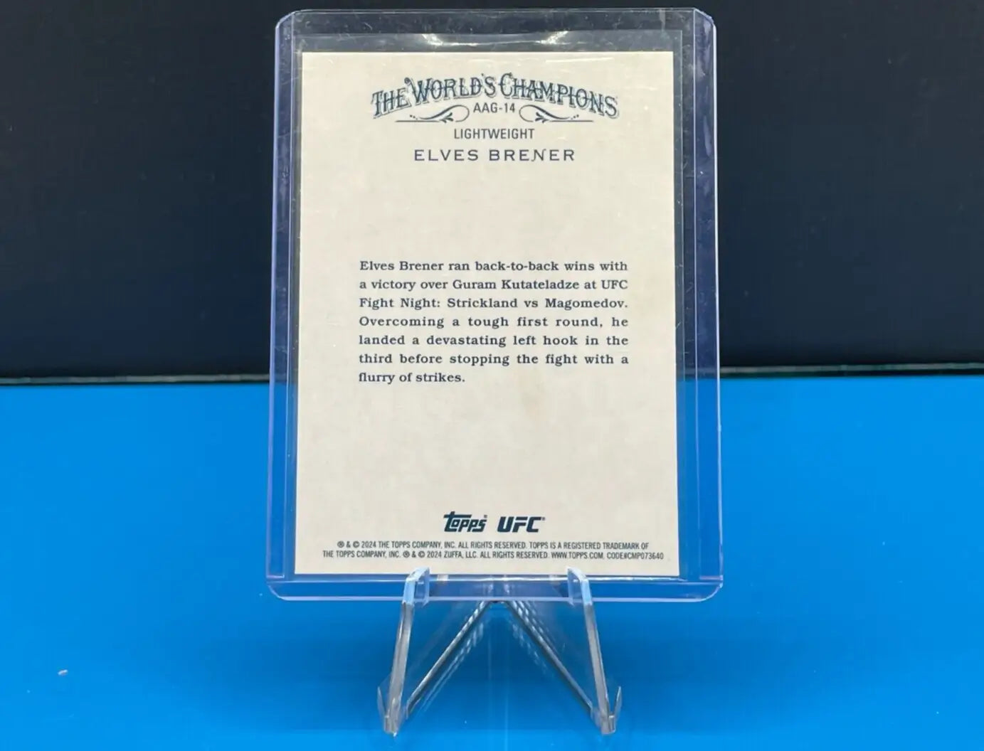 2024 Topps Chrome UFC -Elves Brener- Allen & Ginter #AAG-14 - UFC/MMA Card Single