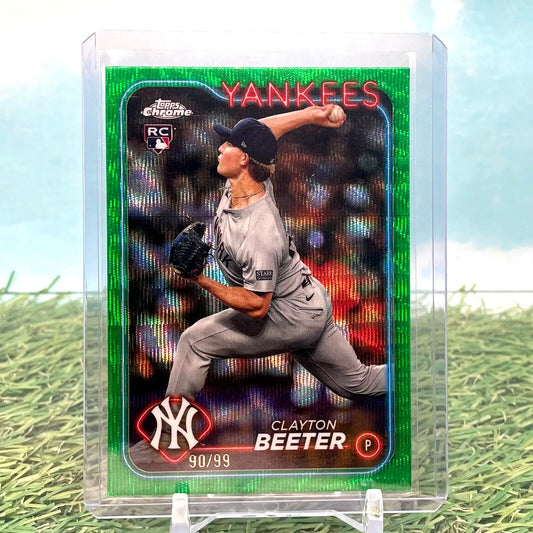 Clayton Beeter 2024 Topps Chrome Update Green Wave baseball card /99 #USC118