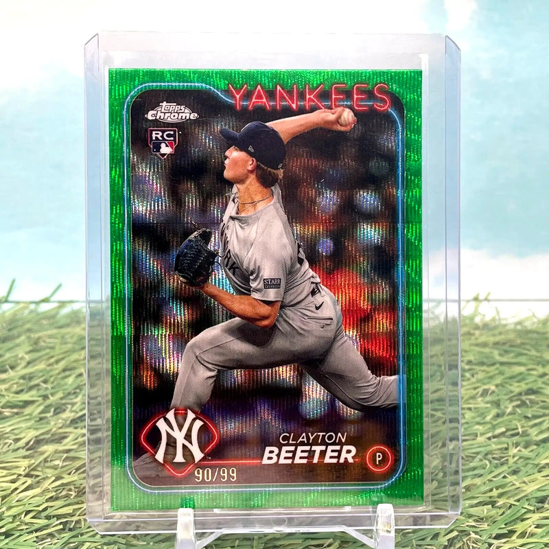 Clayton Beeter 2024 Topps Chrome Update Green Wave baseball card /99 #USC118