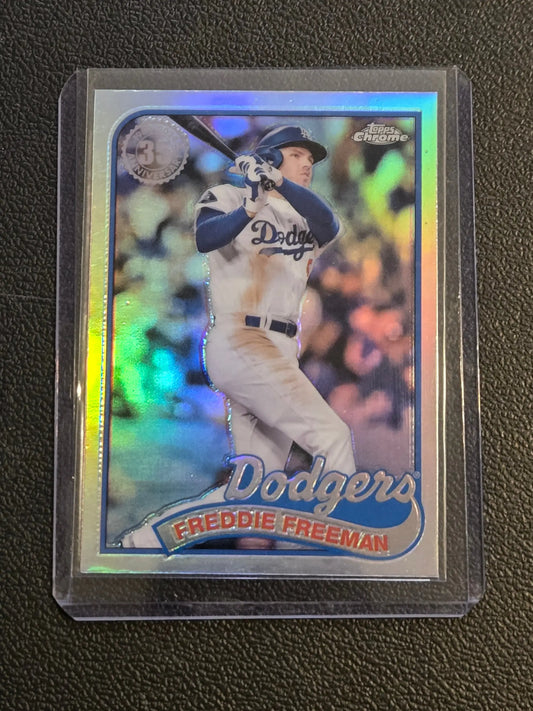 2024 Topps Chrome Update Freddie Freeman 1989 Topps Baseball 35th Anniversary - Baseball Card Single